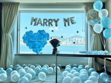 將圖片載入圖庫檢視器 輕量藍白心心求婚 - Turtle Balloon HK