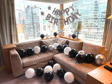 將圖片載入圖庫檢視器 黑銀生日佈置套餐 - Turtle Balloon