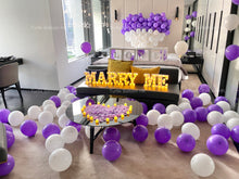 將圖片載入圖庫檢視器 紫白心心求婚佈置 - Turtle Balloon HK