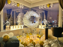 將圖片載入圖庫檢視器 白色月亮求婚佈置套餐 - Turtle Balloon