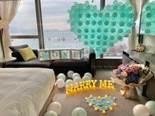 將圖片載入圖庫檢視器 升級Tiffany Blue心心求婚佈置