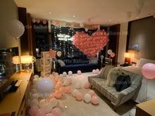 將圖片載入圖庫檢視器 特級粉色心心求婚佈置