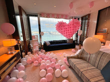 將圖片載入圖庫檢視器 特級粉色心心求婚佈置