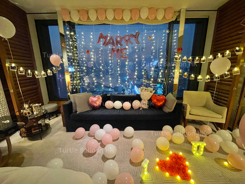 粉白求婚/生日佈置 - Turtle Balloon HK